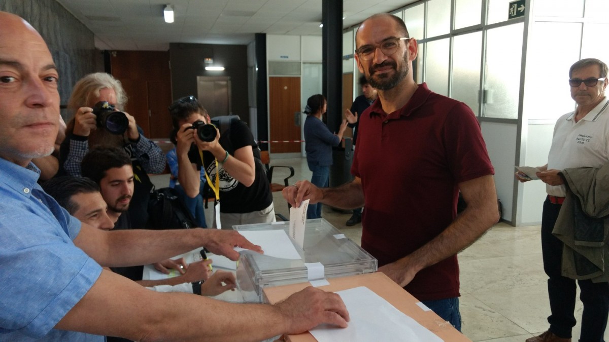 El candidat de la Crida i alcalde de la ciutat, Maties Serracant 