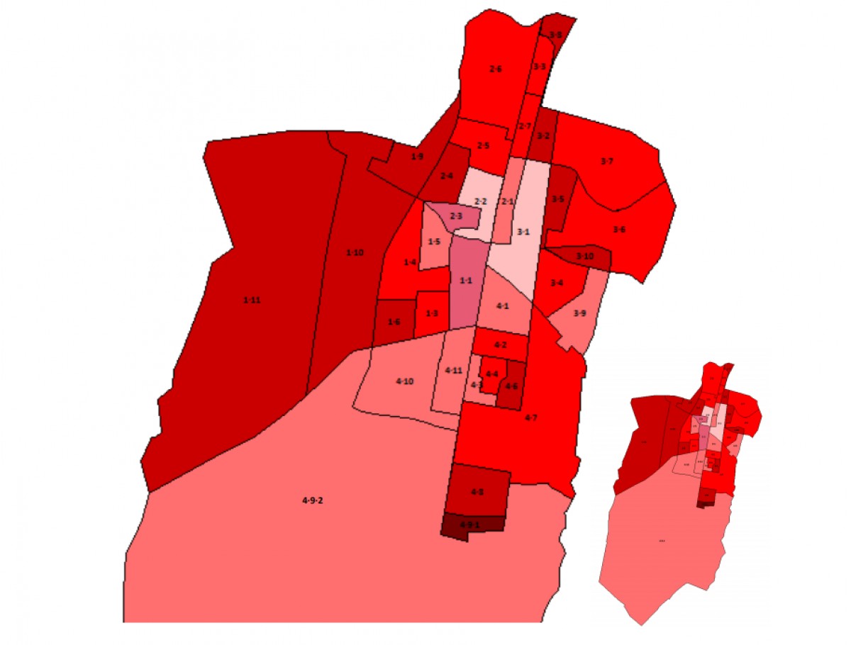 Mapa amb el partit més votat a les diverses seccions censals
