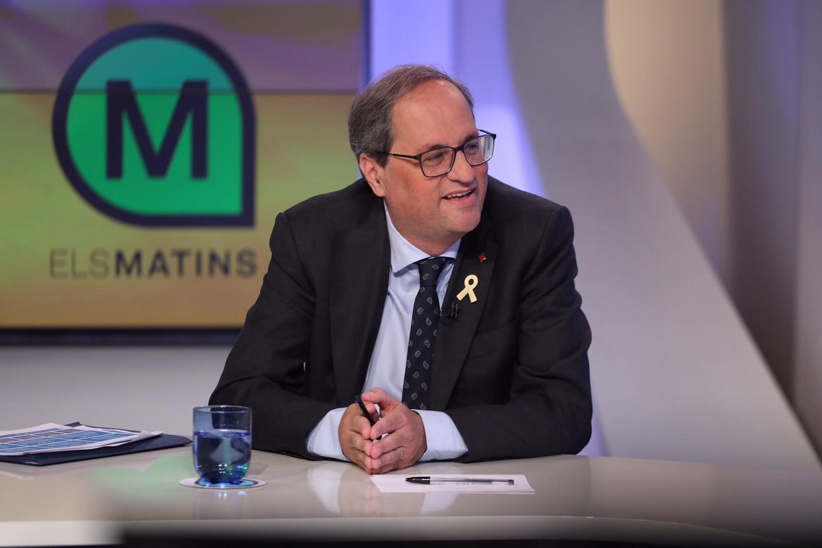 El president de la Generalitat, Quim Torra, entrevistat a TV3