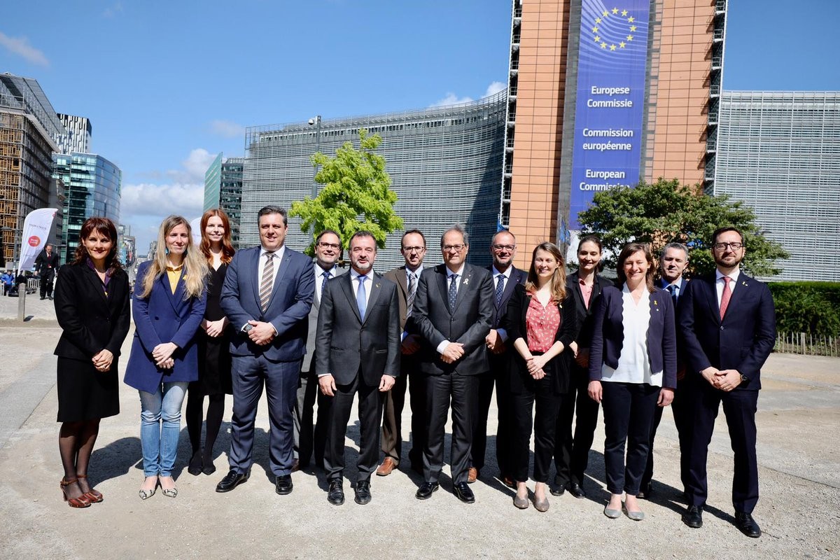 El president de la Generalitat, Quim Torra, reunit a Brussel·les amb els delegats de la Generalitat a l'exterior