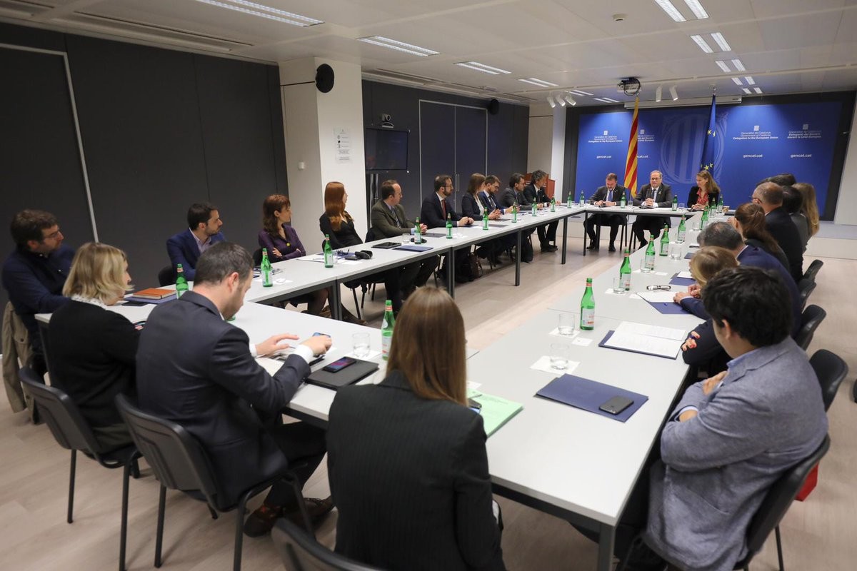 Reunió a Brussel·les amb els delegats a l'exterior presidida pel president Torra.