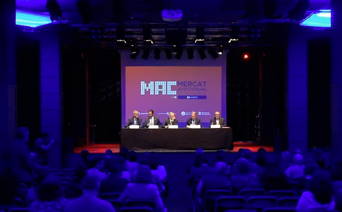 Imatge de la sessió inaugural del Mercat de l'Audiovisual del MAC, el 2019.