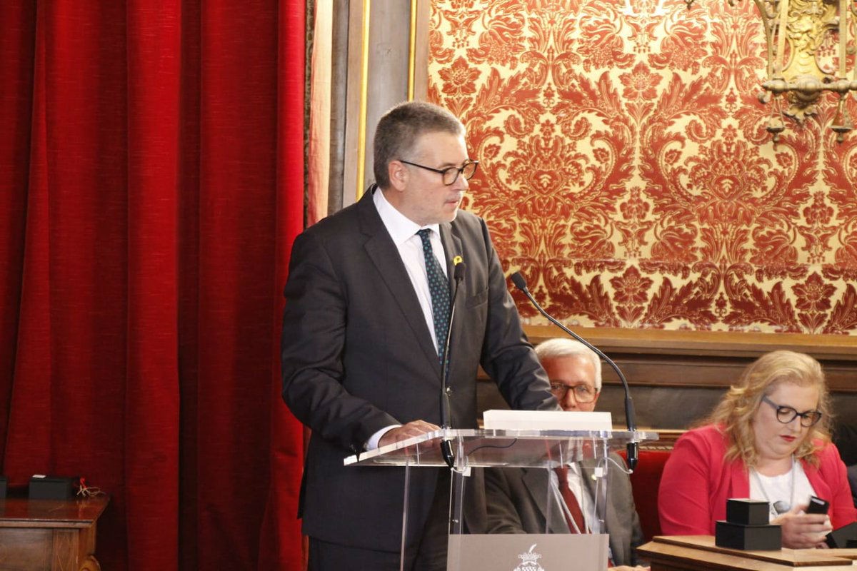Pau Ricomà després de ser proclamat alcalde de Tarragona. 