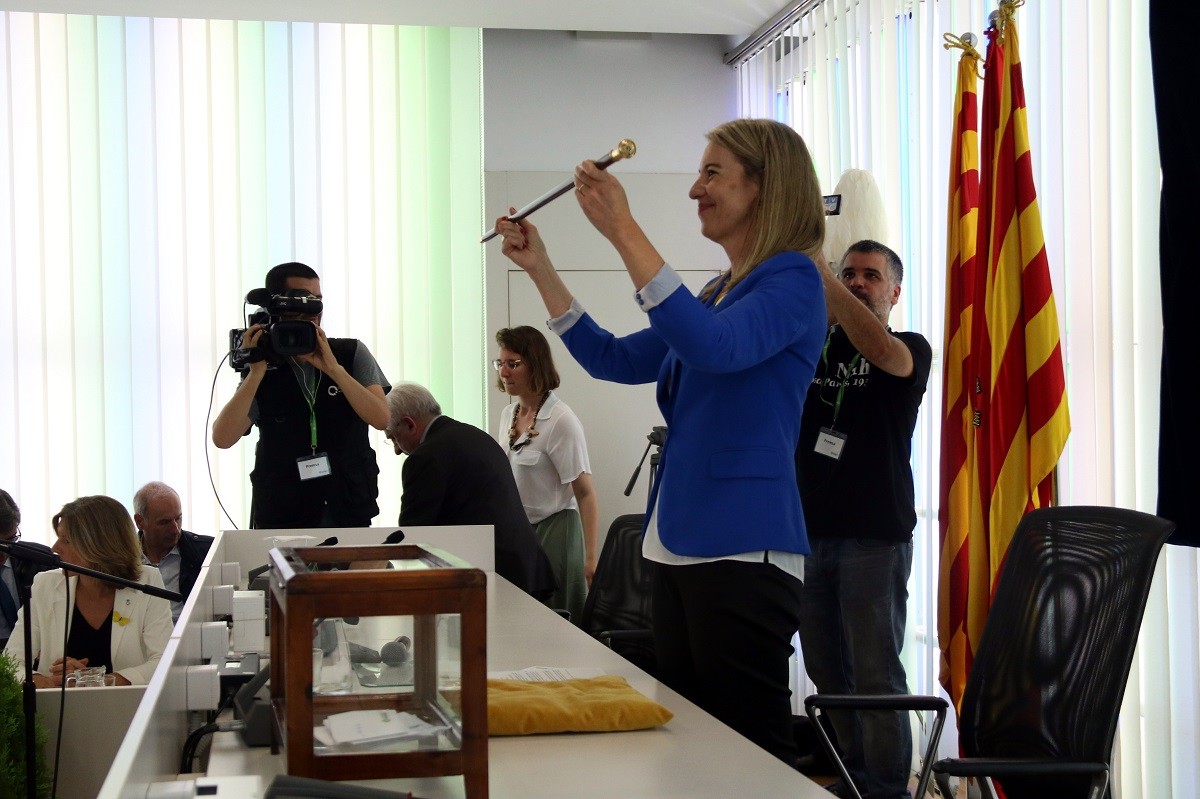 Mireia Ingla, en la investidura com alcaldessa de Sant Cugat 