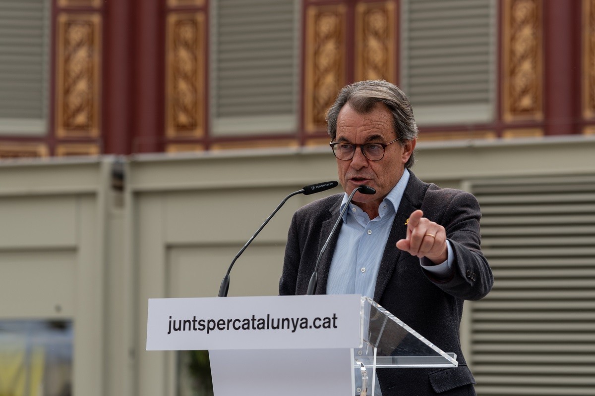 Artur Mas, en un míting de campanya de Junts per Catalunya, el passat mes de juny