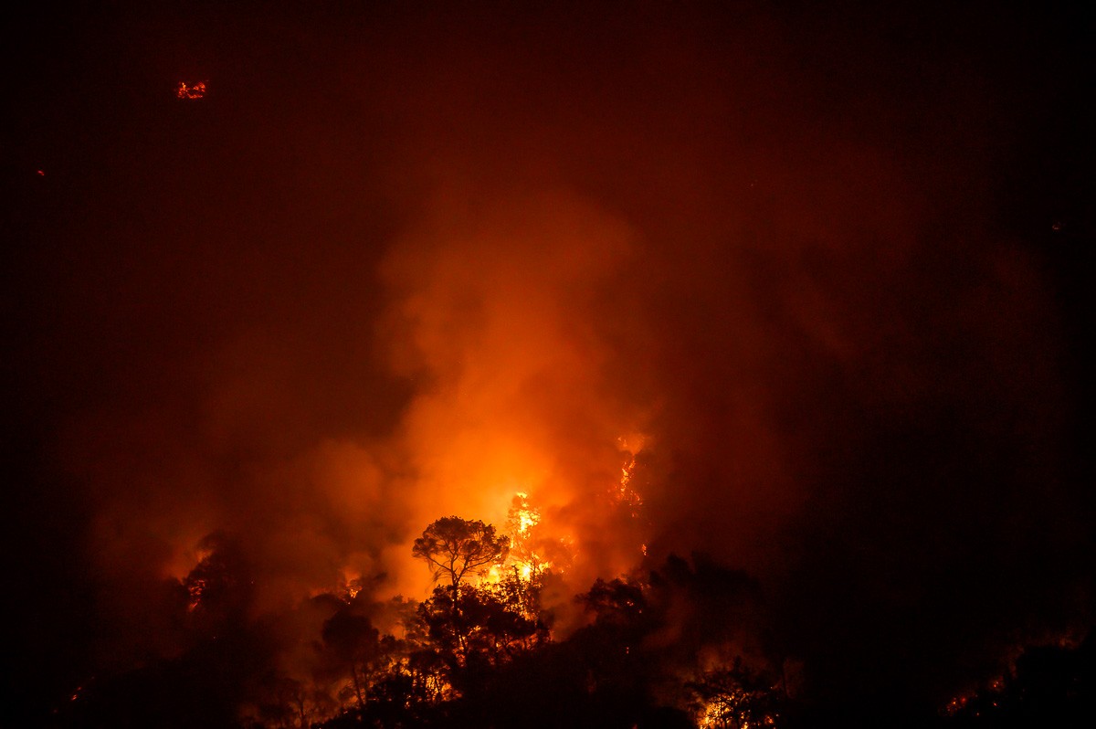 Incendi forestal a Capellades