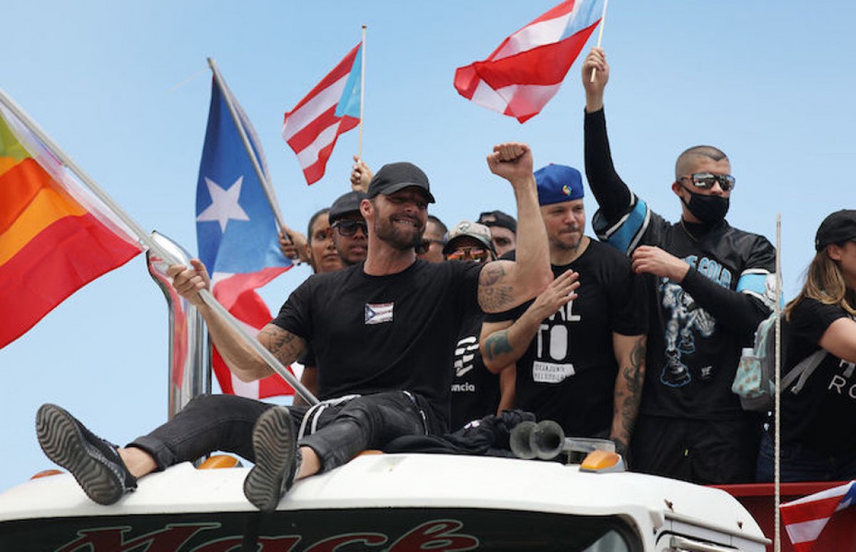 Bad Bunny, Residente, Ricky Martin i altres artistes a les protestes de Puerto Rico