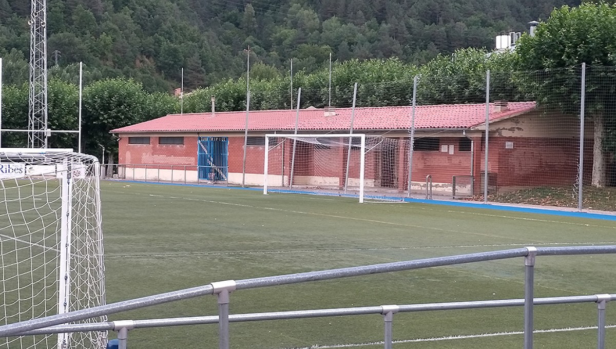 Plànol del projecte dels vestidors del camp de futbol municipal de Ripoll