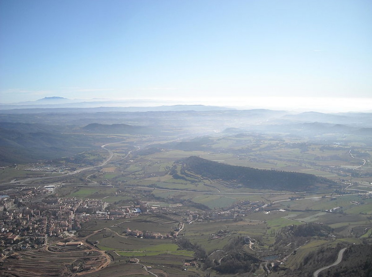 Panoràmica de Berga i de la Serra de Noet.
