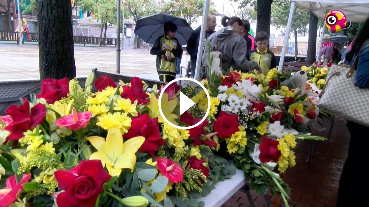 Ofrena floral per la Diada Nacional de Catalunya a Rubí