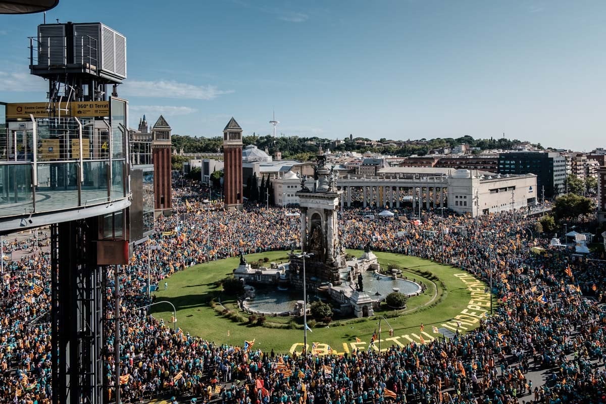 La Diada del 2019 a Plaça Espanya