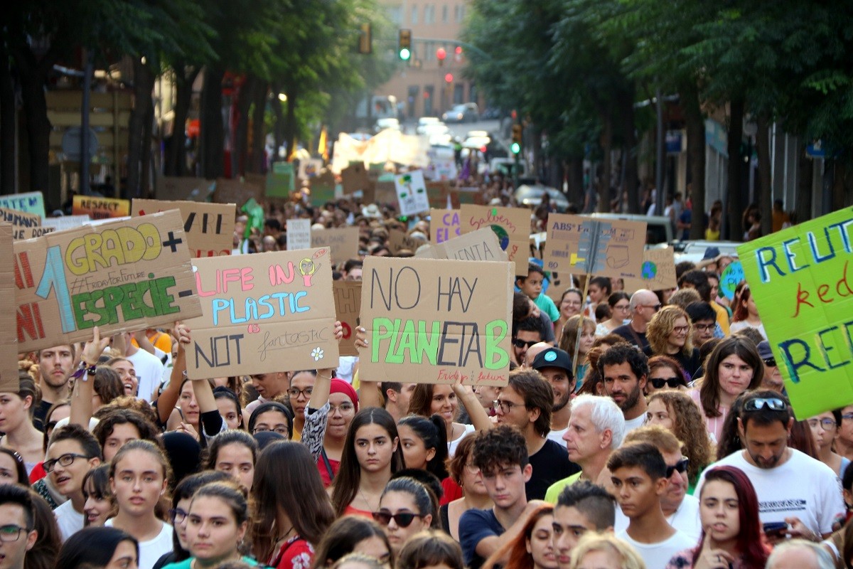 La multitudinària manifestació de Barcelona.