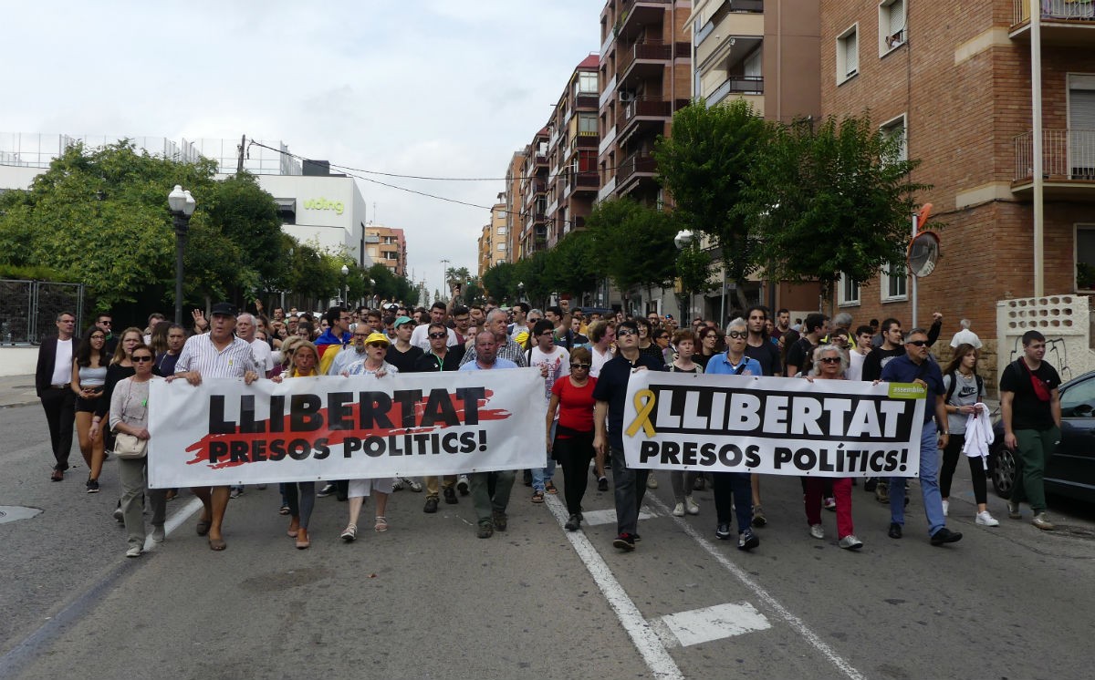 Imatge d'arxiu d'una manifestació en resposta a la sentència del Suprem a Tarragona 