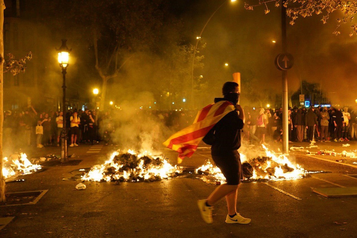 Protestes post sentència a Barcelona