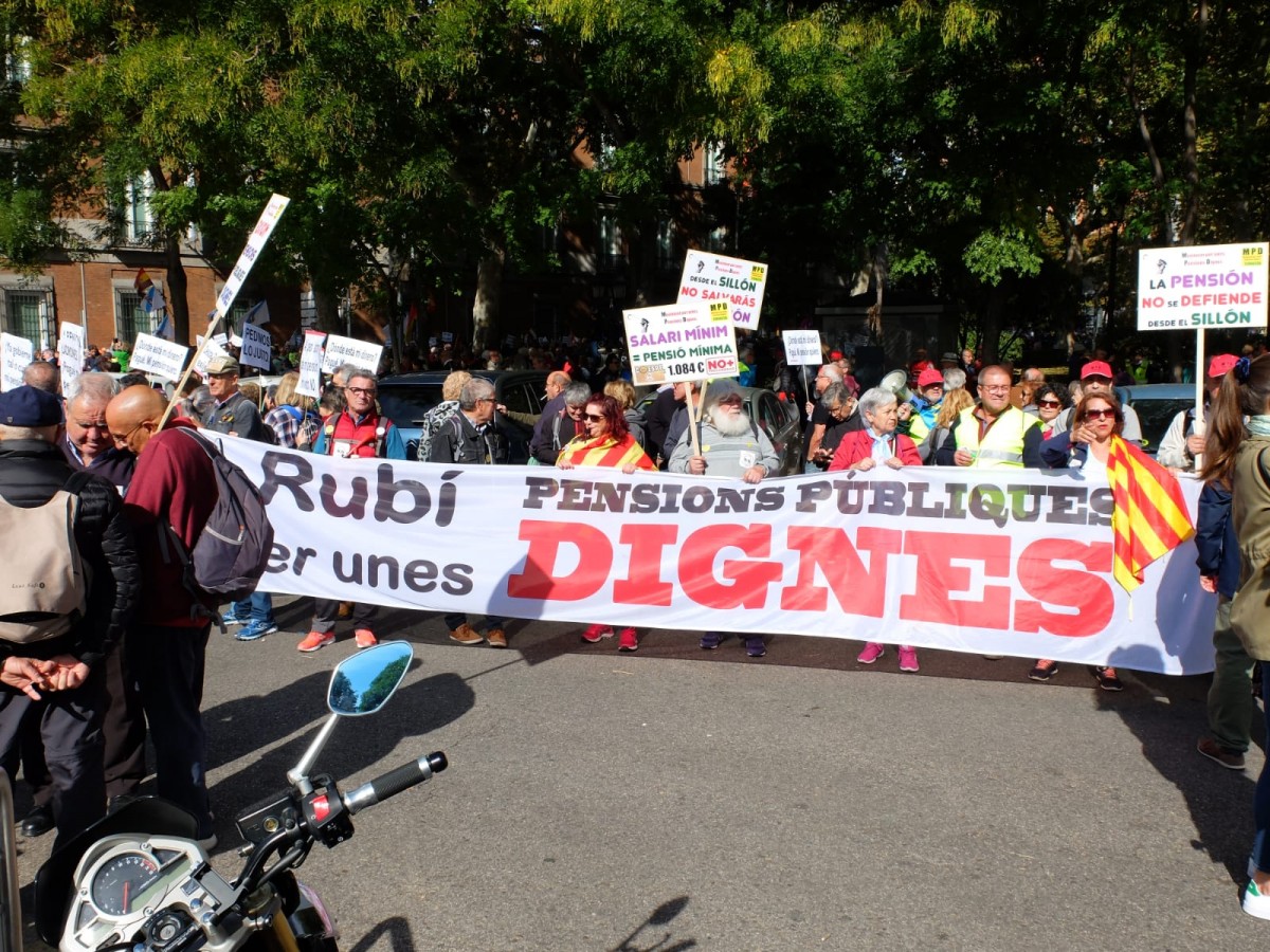 El Moviment per unes Pensions Dignes de Rubí, a Madrid