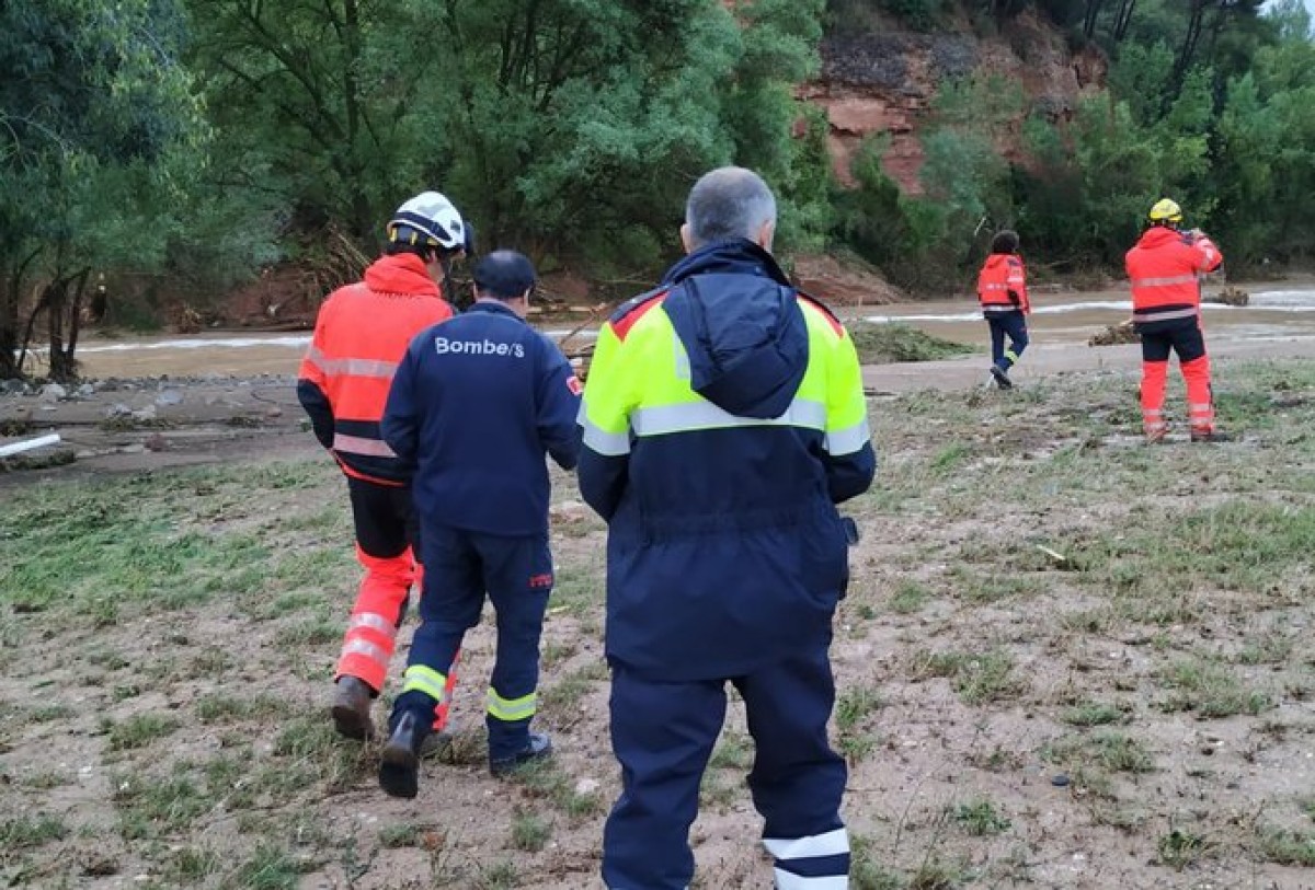 Procés de recerca de cinc desapareguts a la Conca de Barberà durant la llevantada de 2019.