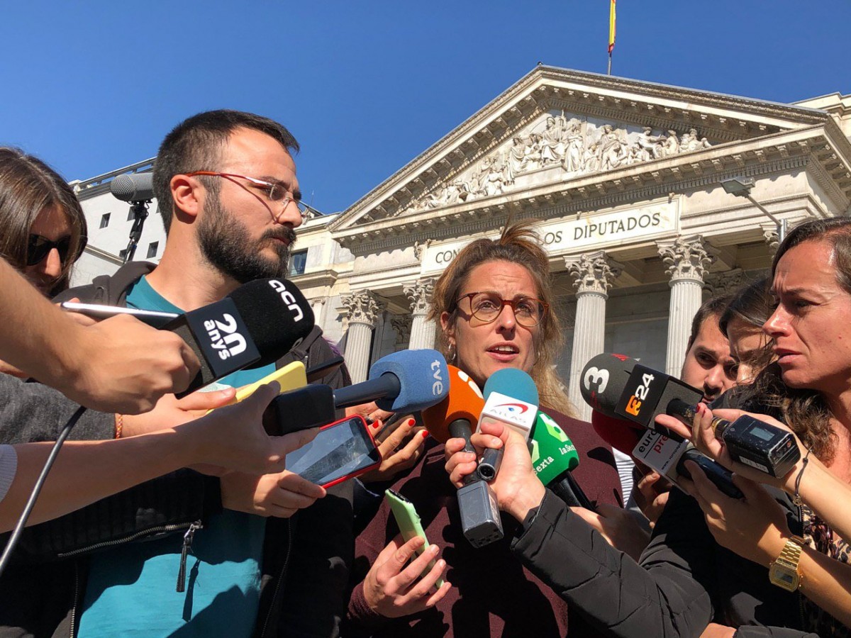 Mireia Vehí i Albert Botran aquest dilluns davant del Congrés dels Diputats
