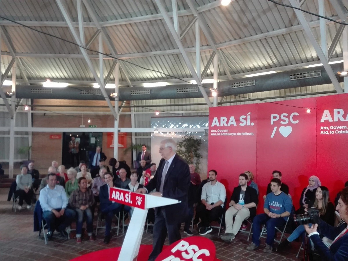 Josep Borrell ha encapçalat el míting a Cerdanyola