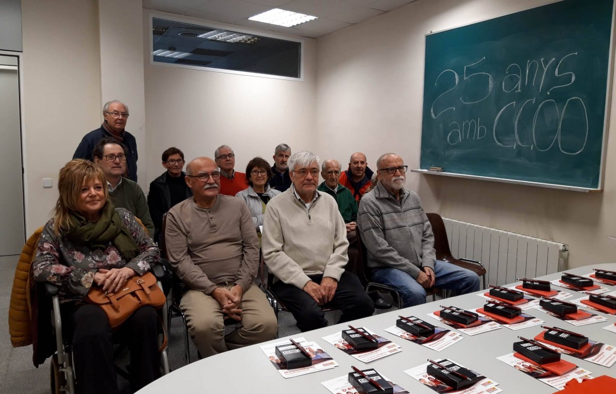 19 persones de més de 70 anys han rebut el reconeixement del sindicat