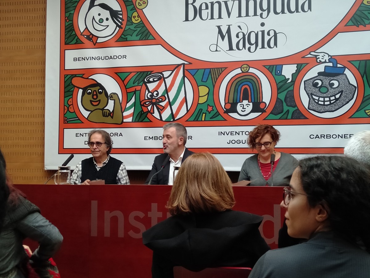 Joan Subirats, Jaume Collboni i Montserrat Ballarín presenten la campanya de Nadal 2019