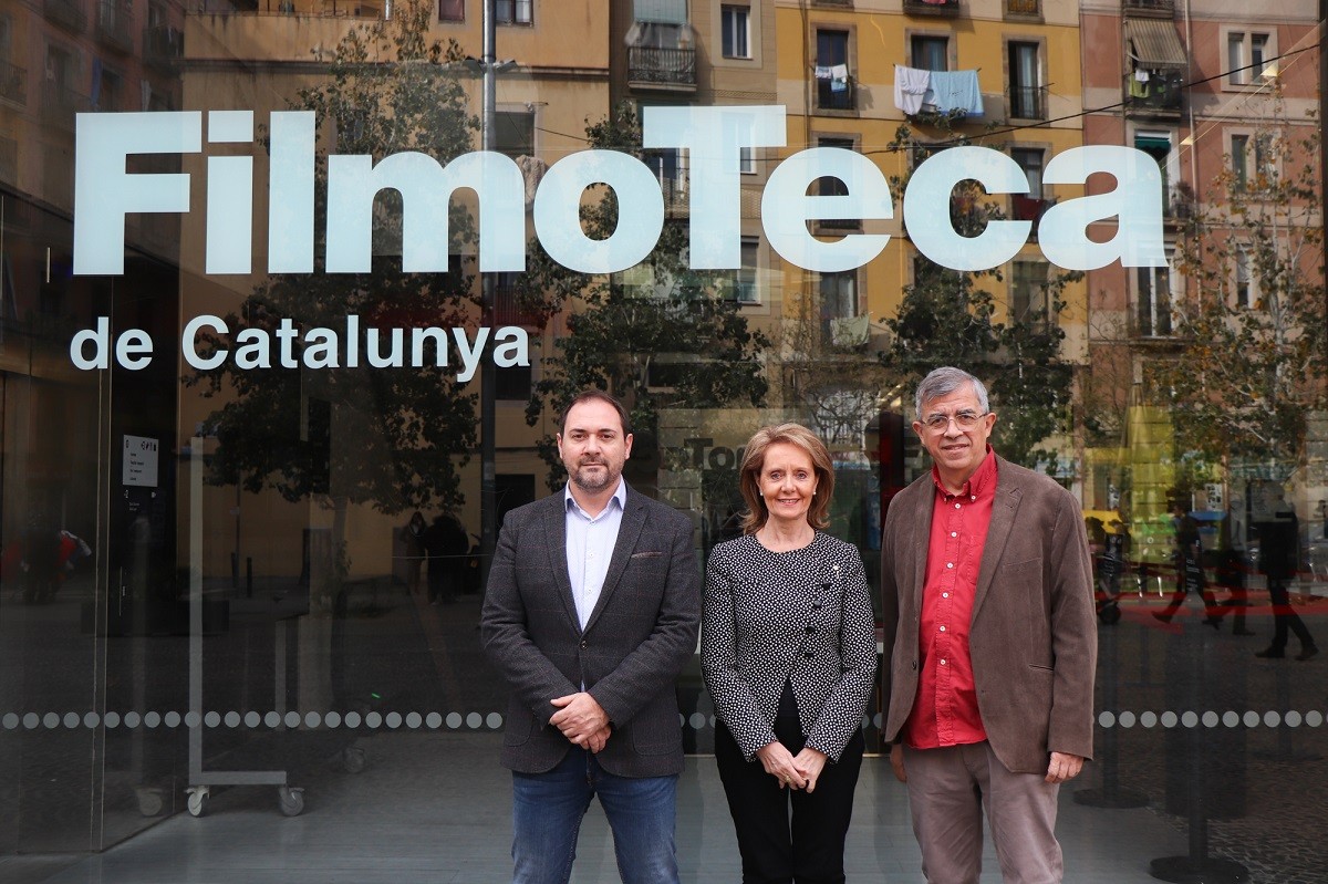 El director de la Filmoteca, Esteve Rimbau, ha presentat la nova programació pel 2020 amb la consellera de Cultura, Mariàngela Villalonga