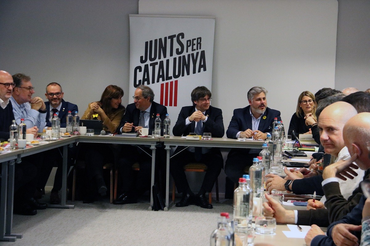 Reunió de Junts per Catalunya a Brussel·les.