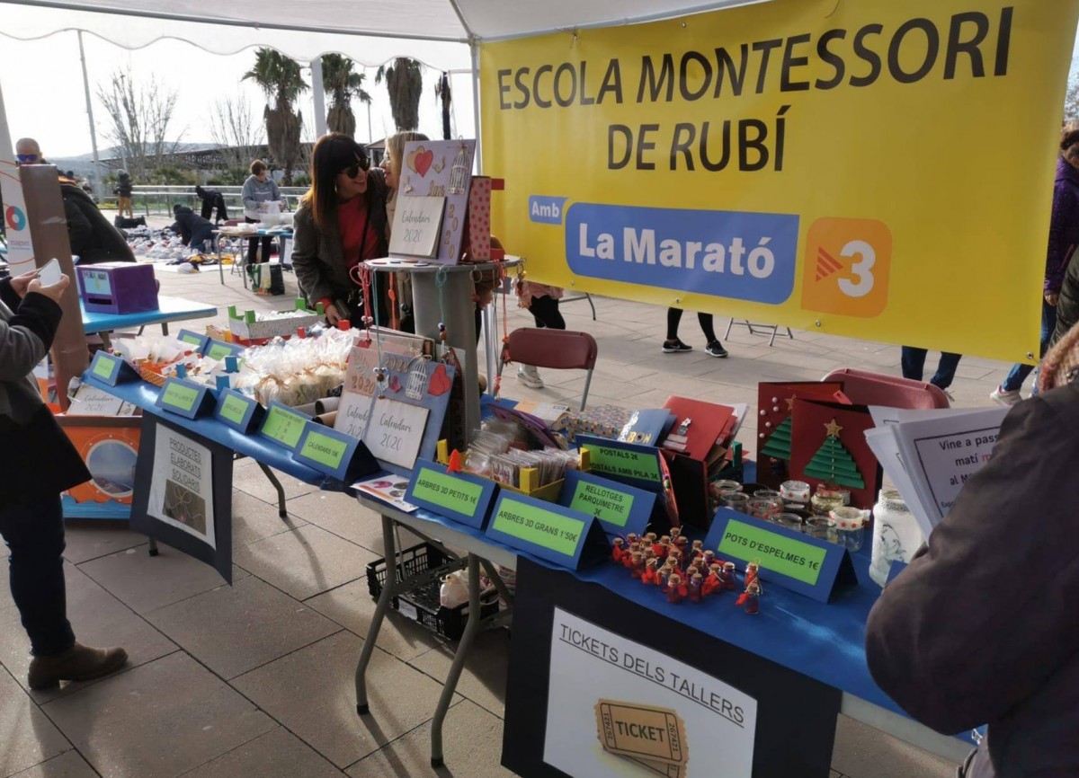 Una de les activitats de l'Escola Montessori per recaptar diners per La Marató de TV3