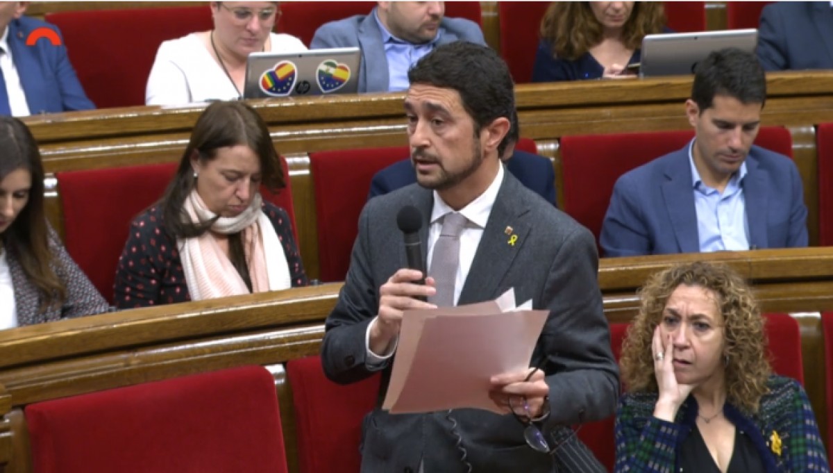 El conseller Damià Calvet al Parlament de Catalunya