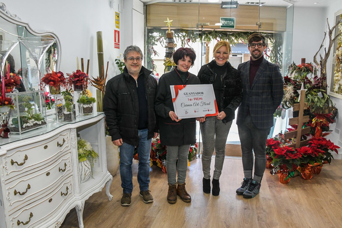 Carmen Art Floral, guanyadora del Concurs d'Aparadors de Nadal 2019
