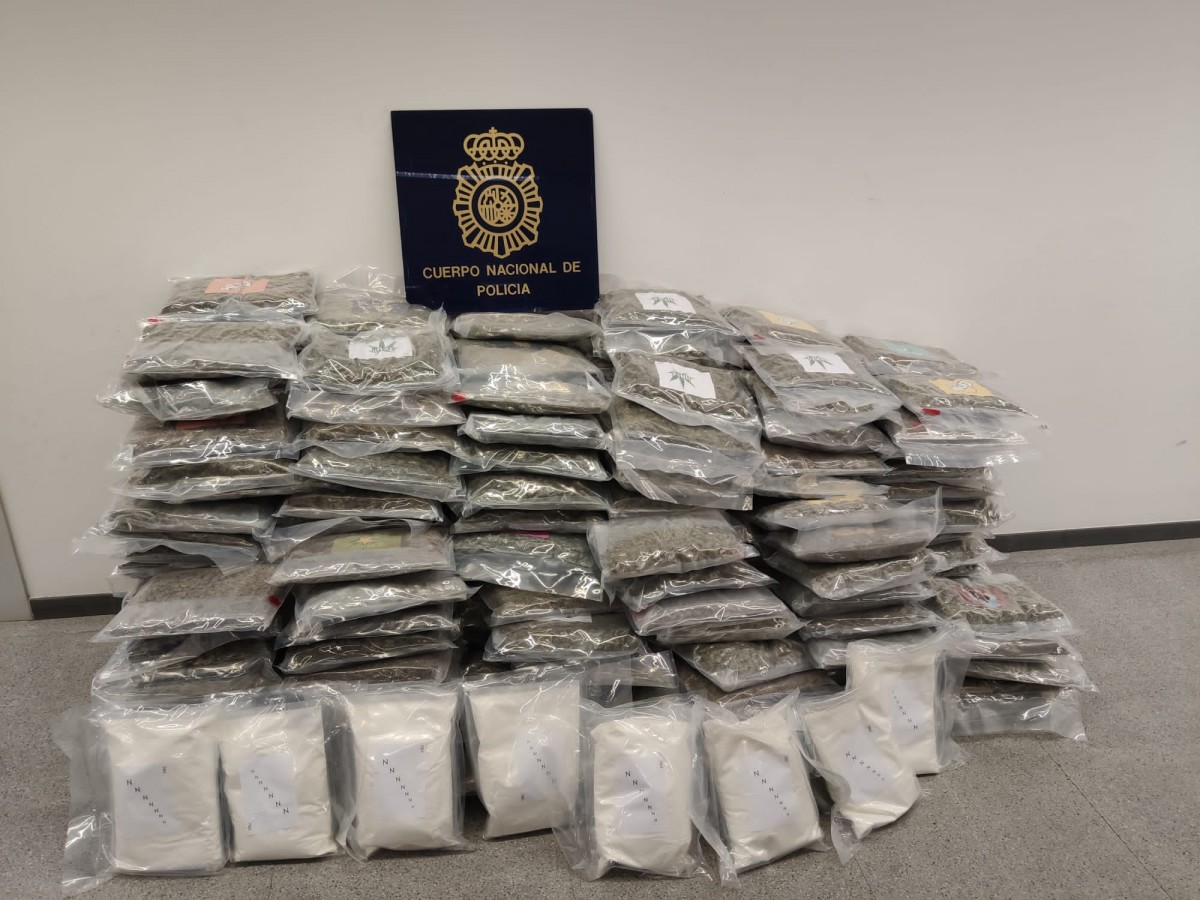 La Policia Nacional va decomissar 239 quilos de marihuana i 17,8 de droga sintètica