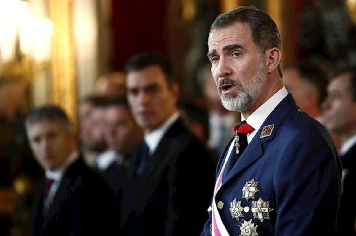 Felip VI presidint la Pasqua Militar 2020.