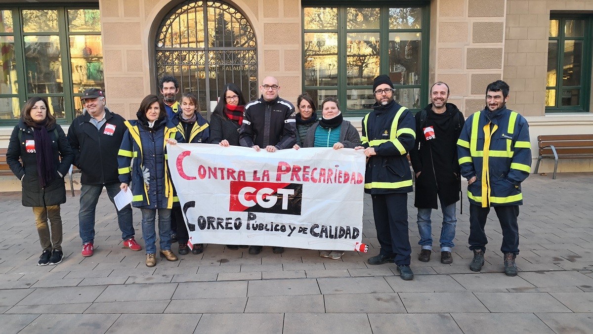 Els treballadors de Correus de Santa Maria de Palautordera tenen el suport del sindicat CGT