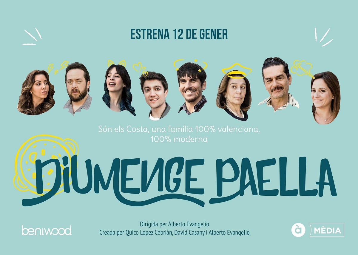 Cartell d'estrena de la nova sèrie d'À Punt: «Diumenge Paella»