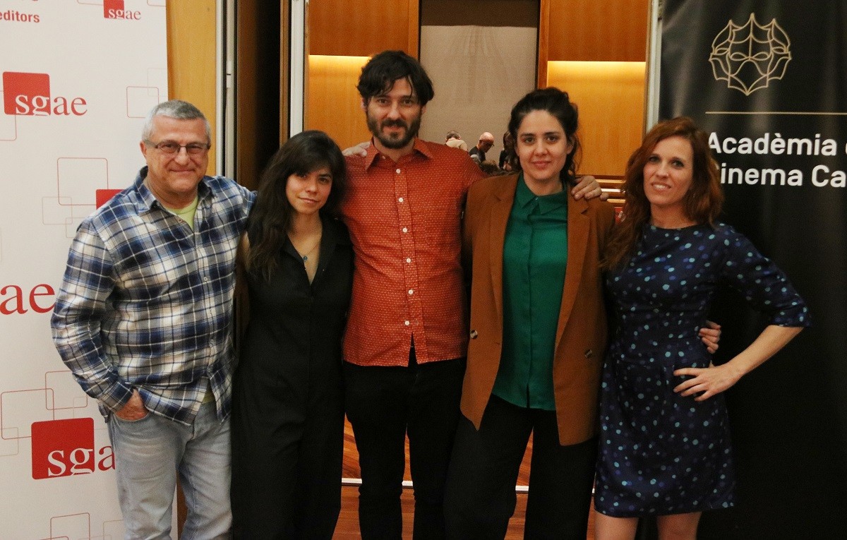 Els nominats a Millor direcció als XII Premis Gaudí, Lucía Alemany, Carlos Marqués-Marcet, Belén Funes i Neus Ballús (amb Àlex Gorina)