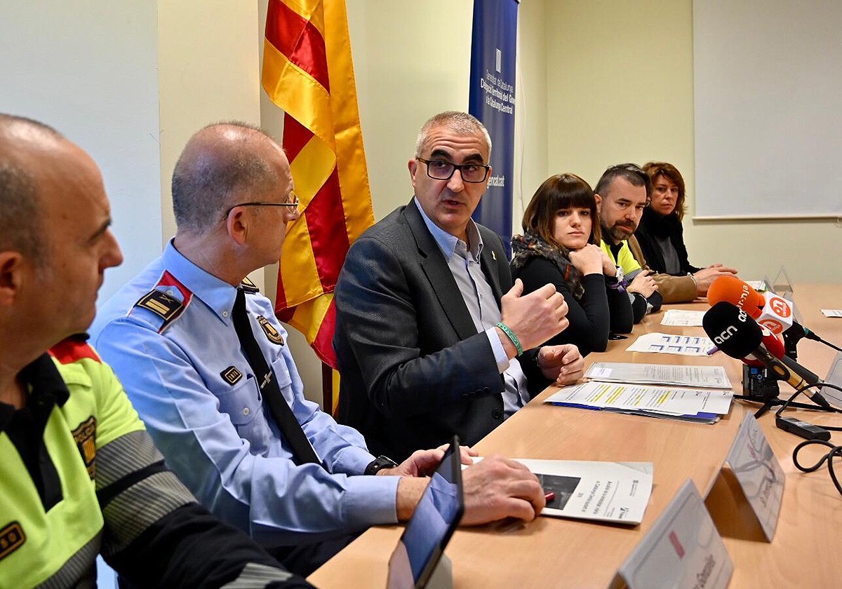 Durant la presentació dels resultats de sinistralitat a la Catalunya Central 2019