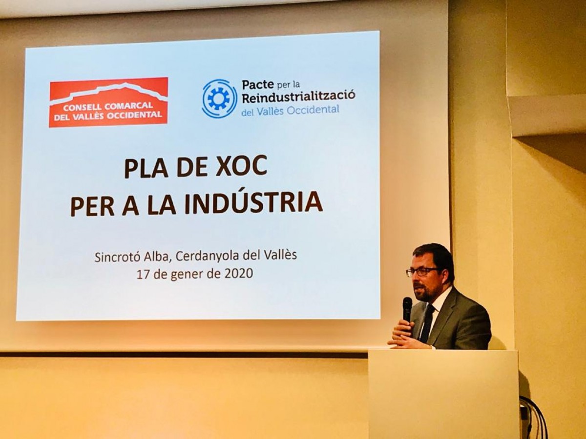 El secretari general del ministeri d'Indústria, Raul Blanco, sobre el Pacte per la Reindustrialització del Vallès Occidental.