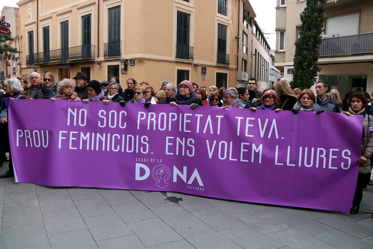 Manifestació en contra dels assassinats masclistes.