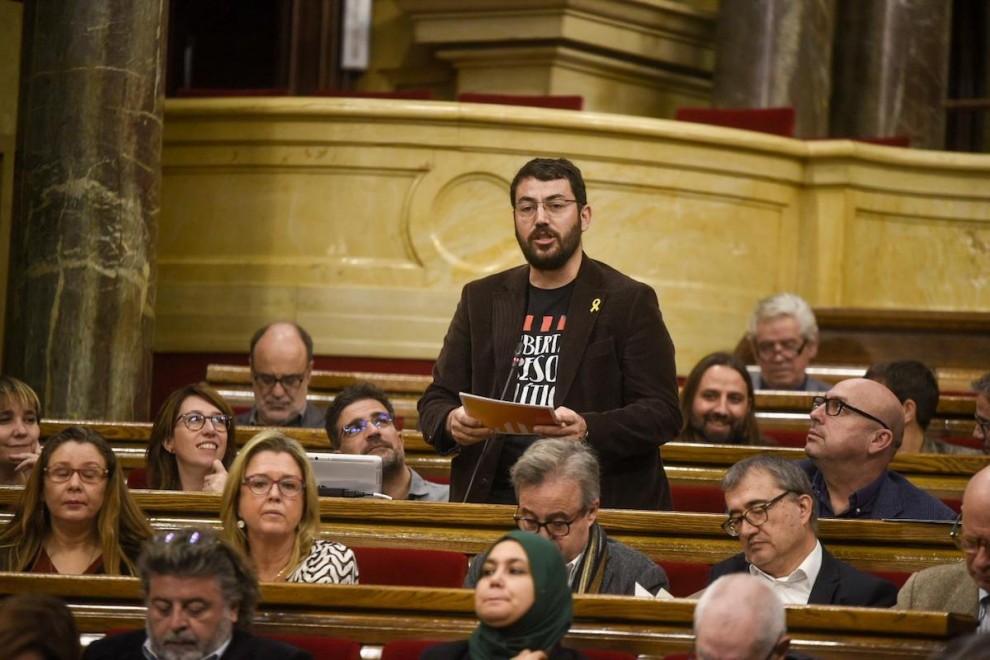 Francesc Viaplana, en una intervenció al Parlament