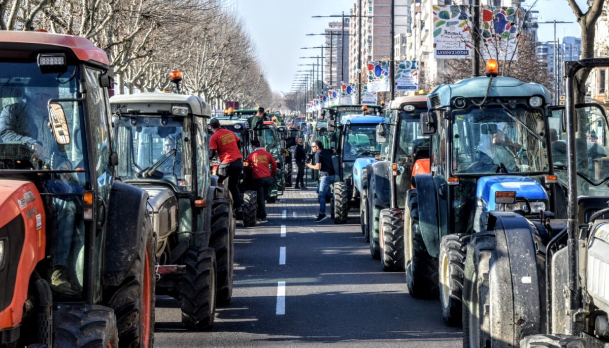 Manifestació de pagesos a Lleida aquest febrer