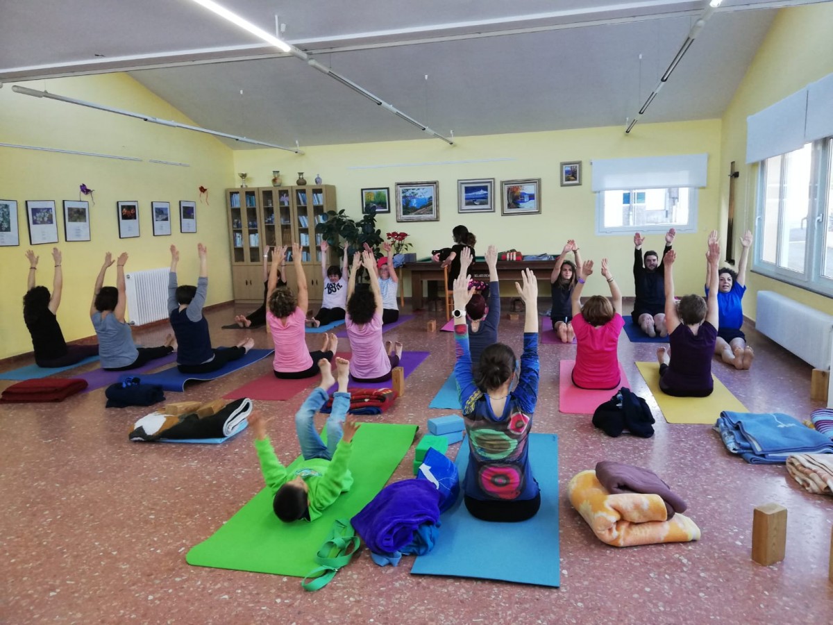 Una de les activitats va ser una classe magistral de ioga amb Núria Castelló.