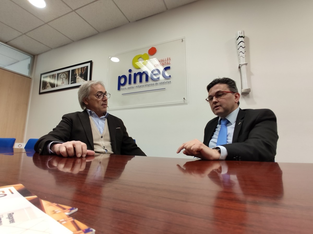 El director general de Gomplast, Jordi Galtés, i el president PIMEC del Vallès Oriental, Daniel Boil