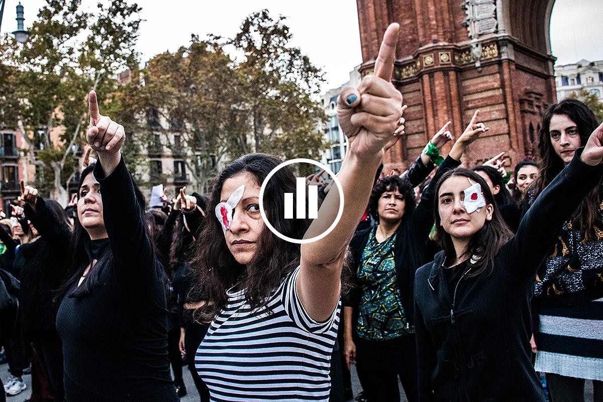 Acció contra les agressions sexuals, a Barcelona.