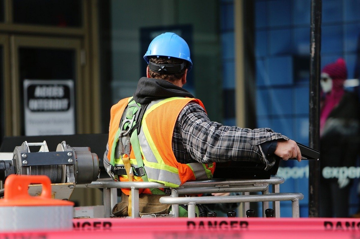 Imatge d'un treballador de la construcció