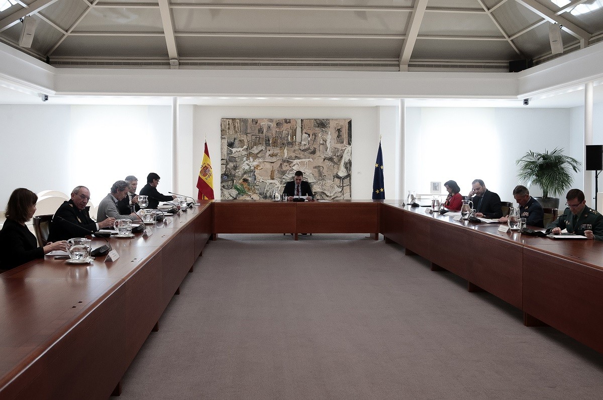 Reunió del gabinet de crisi del govern espanyol per gestionar la pandèmia