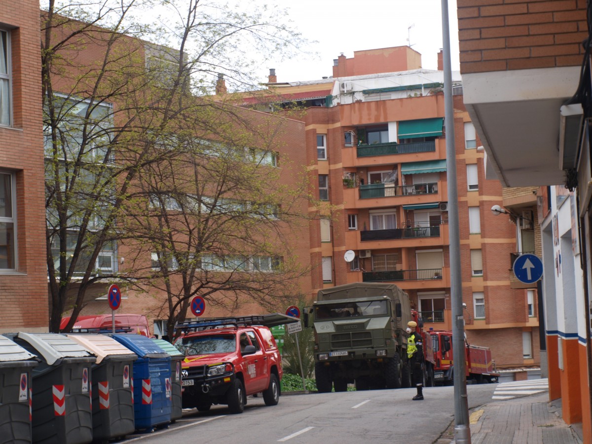 L'exèrcit va desinfectar les residències de Rubí