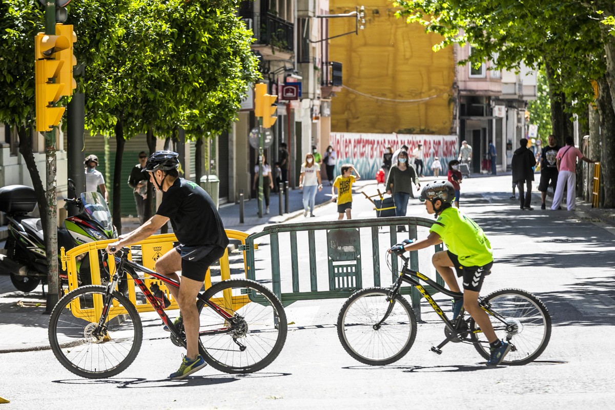 Bicicletes circulant per Sabadell 