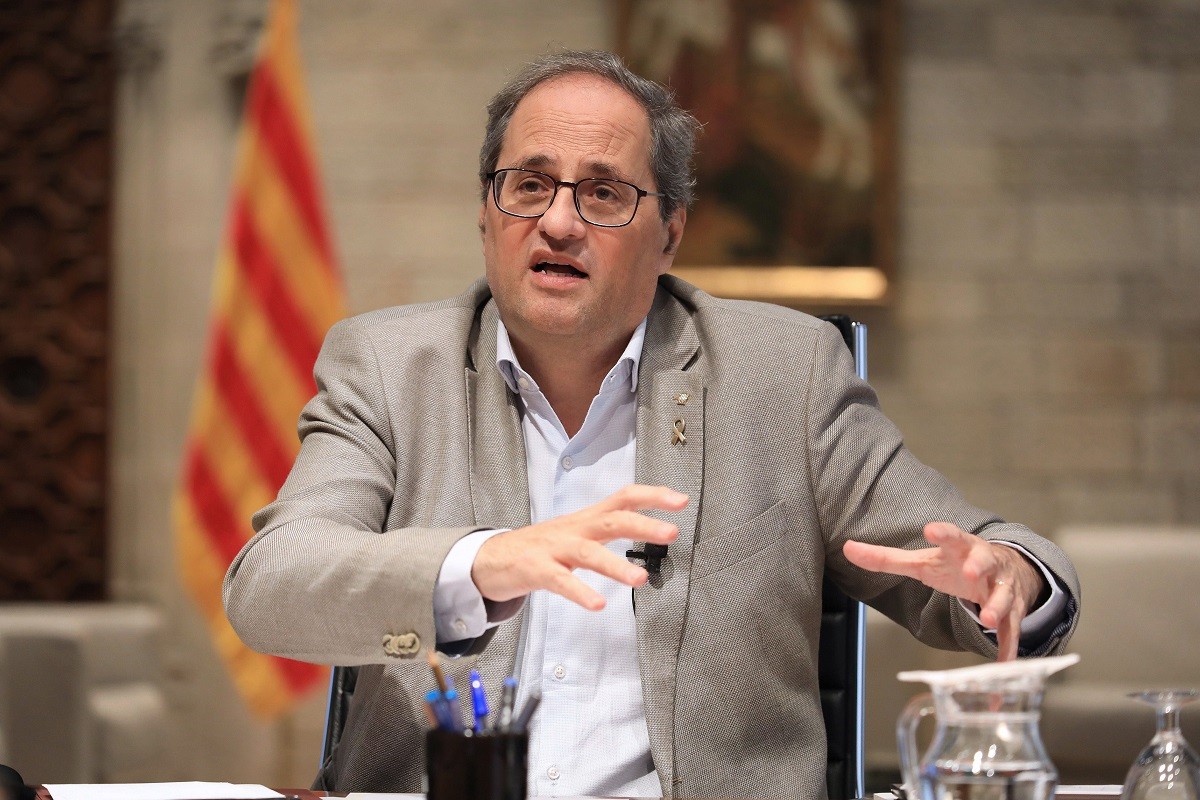 El president de la Generalitat, Quim Torra, aquest dilluns .