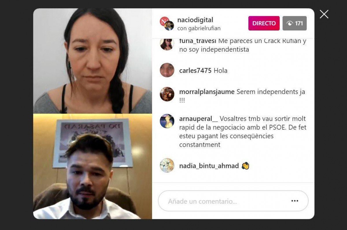 Instagram Live amb Gabriel Rufián