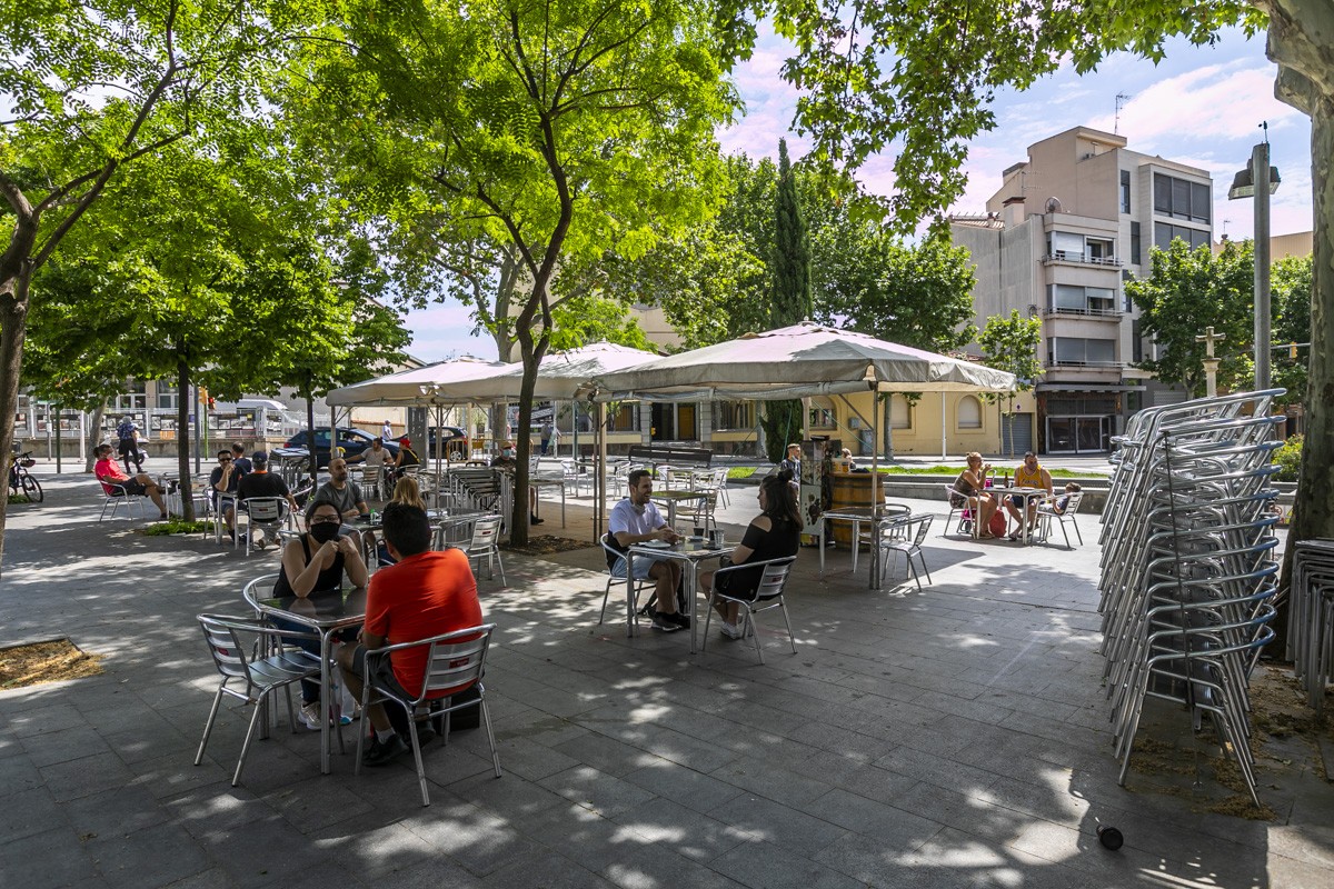 Una terrassa d'un bar de Sabadell 