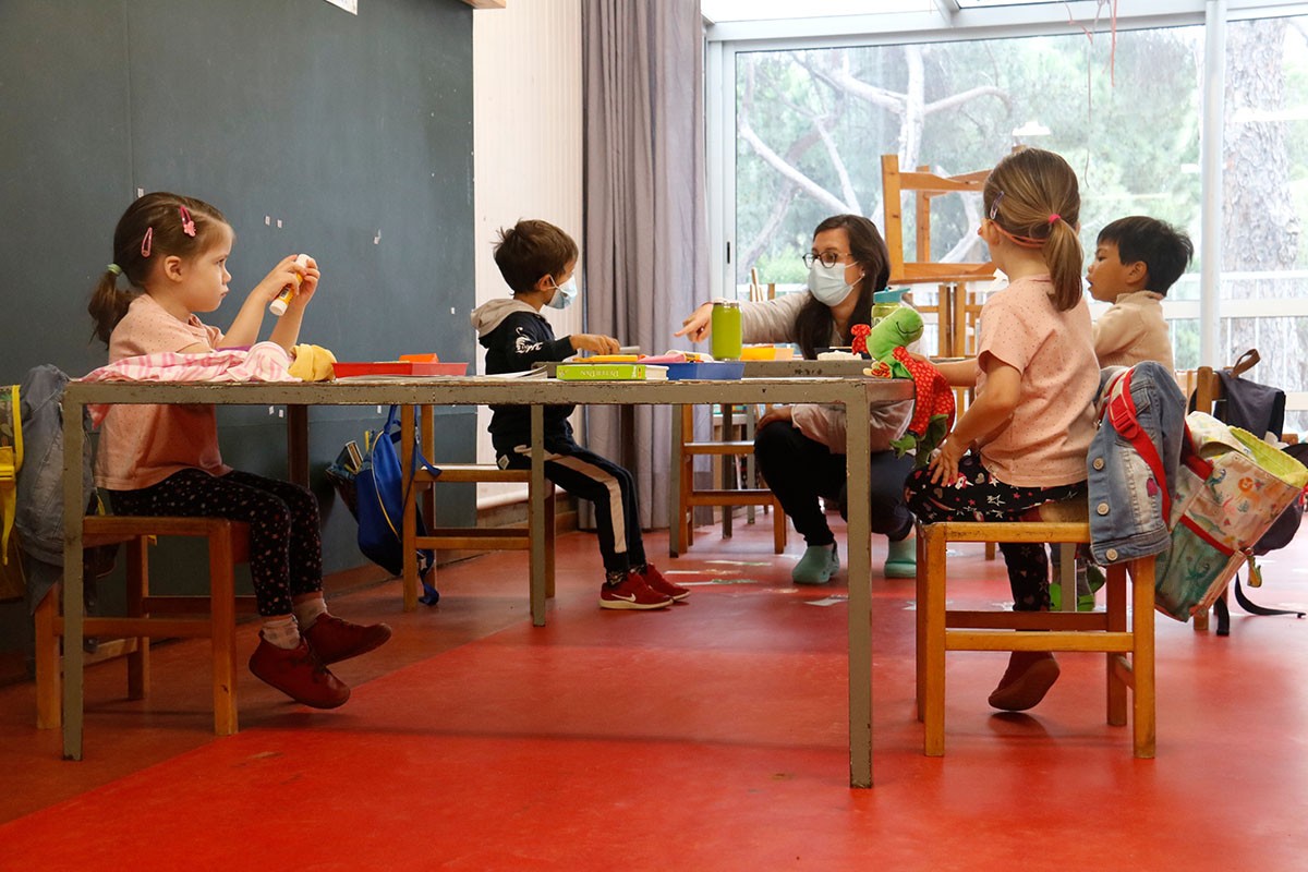 Alumnes d'infantil de l'Institut Escola Costa i Llobera de Barcelona